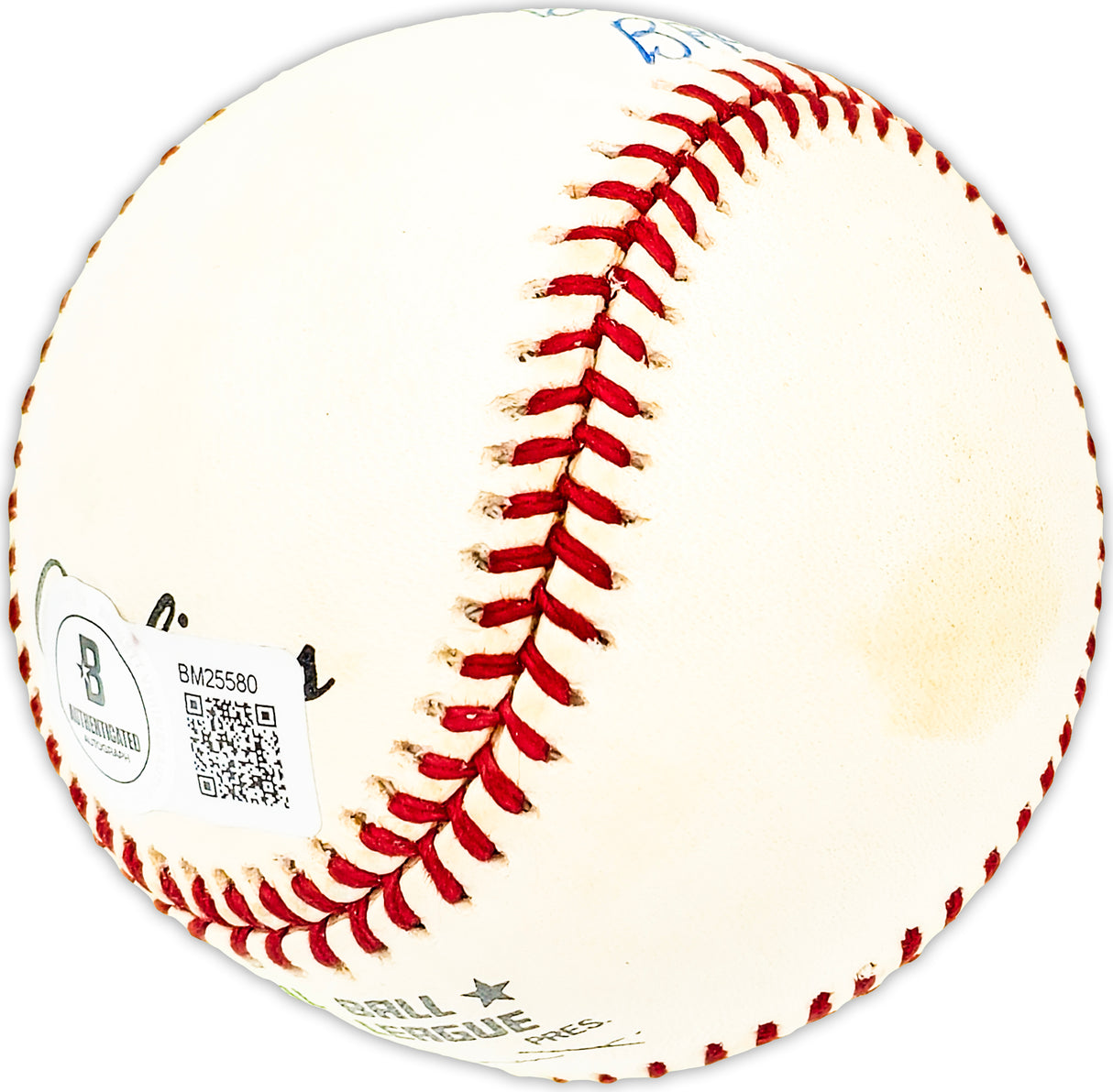 Barney White Autographed Official NL Baseball Brooklyn Dodgers "1945" Beckett BAS QR #BM25580