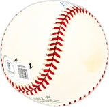 Barney White Autographed Official NL Baseball Brooklyn Dodgers "1945" Beckett BAS QR #BM25580