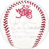 Chris Chambliss Autographed Official 1978 World Series Logo MLB Baseball New York Yankees "76 ALCS Walkoff HR 10/14/76 77-78 WS Champs" Beckett BAS QR #BM25614