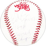 Ed Figueroa Autographed Official 1978 World Series Logo MLB Baseball New York Yankees "1978 World Champs" Beckett BAS QR #BM25617