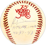 Ron Davis Autographed Official 1978 World Series Logo MLB Baseball New York Yankees "1978 WS Champs " Beckett BAS QR #BM25620