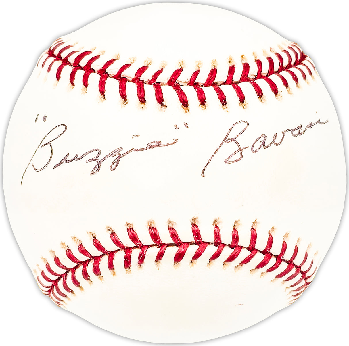 Buzzie Bavasi Autographed Official MLB Baseball Los Angeles Dodgers Beckett BAS QR #BM25770