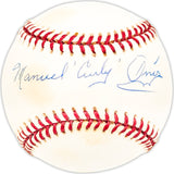 Manuel "Curly" Onis Autographed Official NL Baseball Brooklyn Dodgers Beckett BAS QR #BM25774