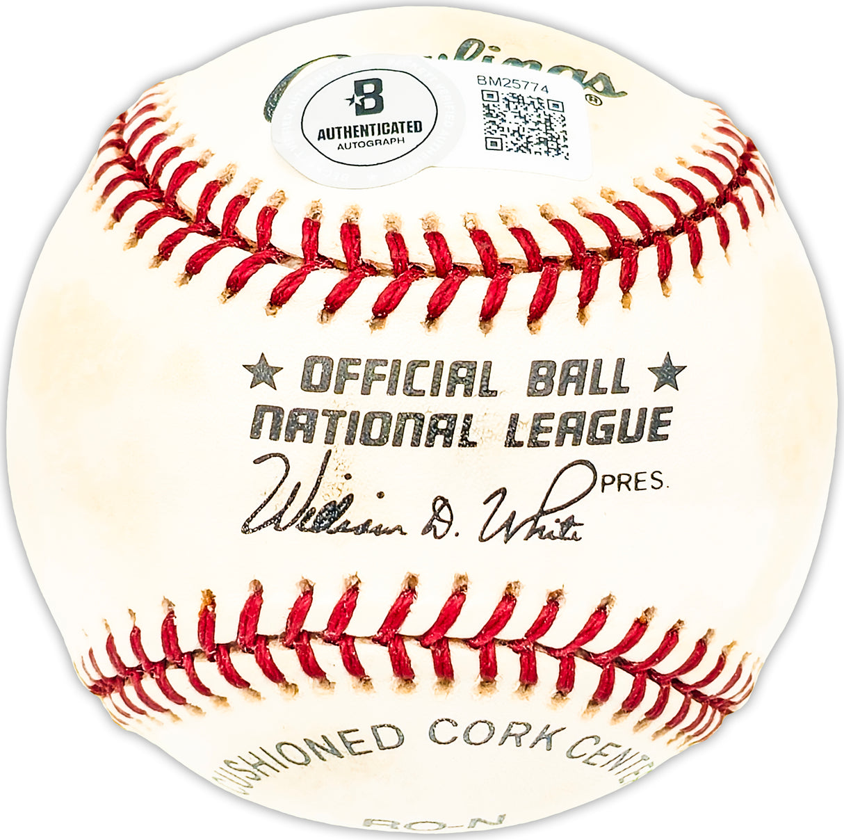 Manuel "Curly" Onis Autographed Official NL Baseball Brooklyn Dodgers Beckett BAS QR #BM25774