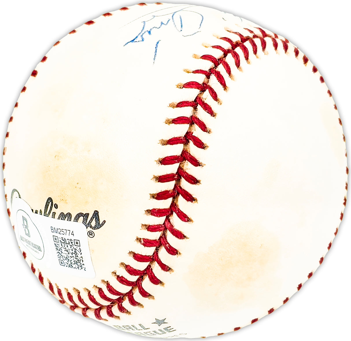 Manuel "Curly" Onis Autographed Official NL Baseball Brooklyn Dodgers Beckett BAS QR #BM25774