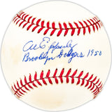 Al Epperly Autographed Official NL Baseball Brooklyn Dodgers "1950" Beckett BAS QR #BM25818