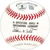 Boyd Bartley Autographed Official NL Baseball Brooklyn Dodgers Beckett BAS QR #BM25846