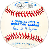 Dick Starr Autographed Official AL Baseball New York Yankees "NY Yankees 1947-48" Beckett BAS QR #BM25292