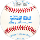 Lee Walls Autographed Official AL Baseball Philadelphia Phillies, Los Angeles Dodgers Beckett BAS QR #BM25295