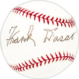 Frank Dasso Autographed Official MLB Baseball Cincinnati Reds Beckett BAS QR #BM25296