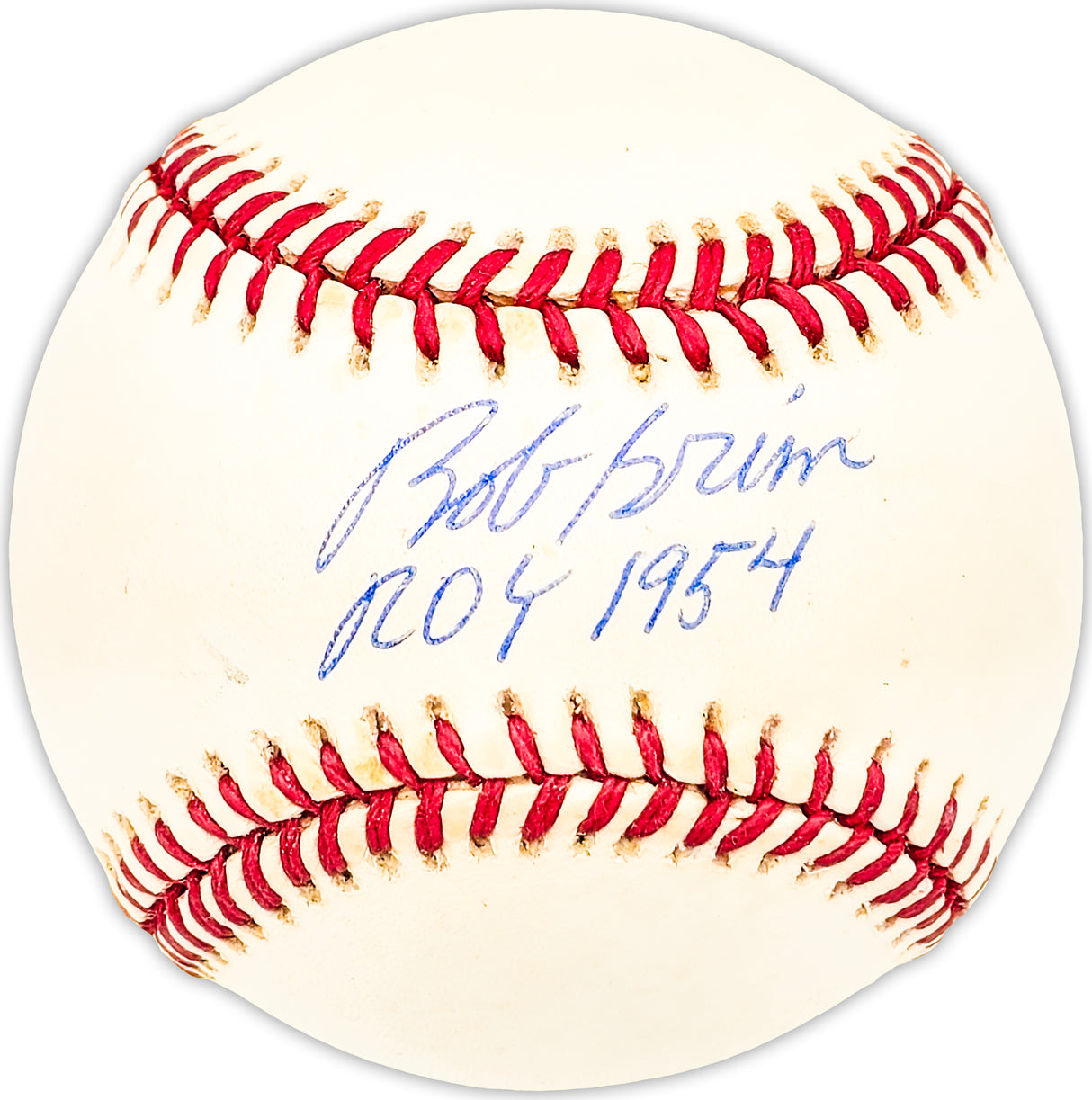 Bob Grim Autographed Official AL Baseball New York Yankees "ROY 1954" Beckett BAS QR #BM25322