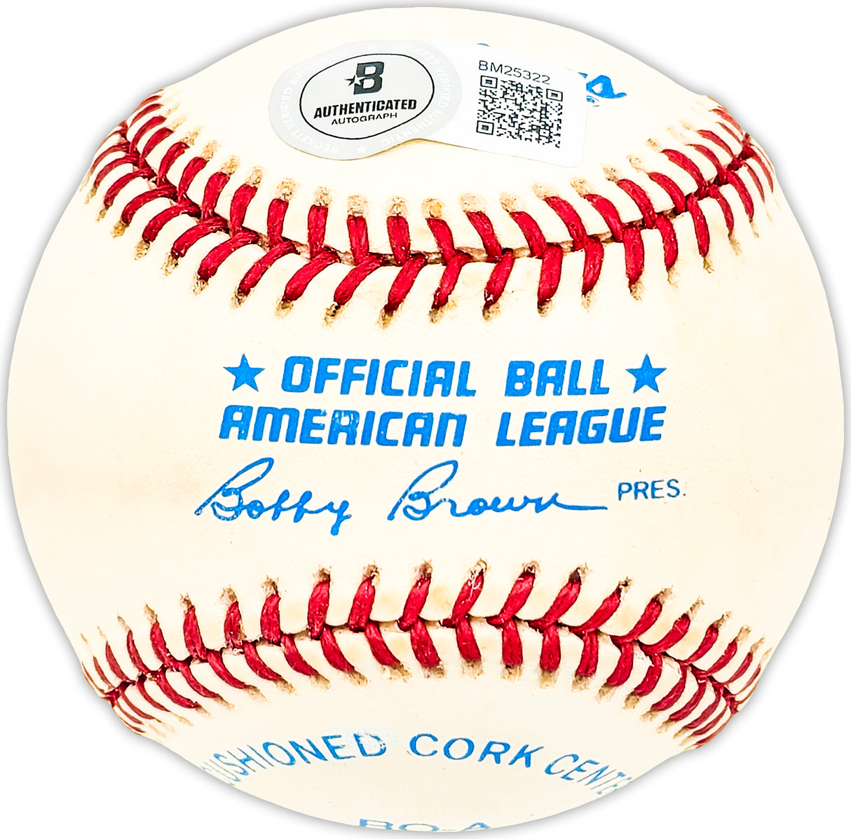 Bob Grim Autographed Official AL Baseball New York Yankees "ROY 1954" Beckett BAS QR #BM25322