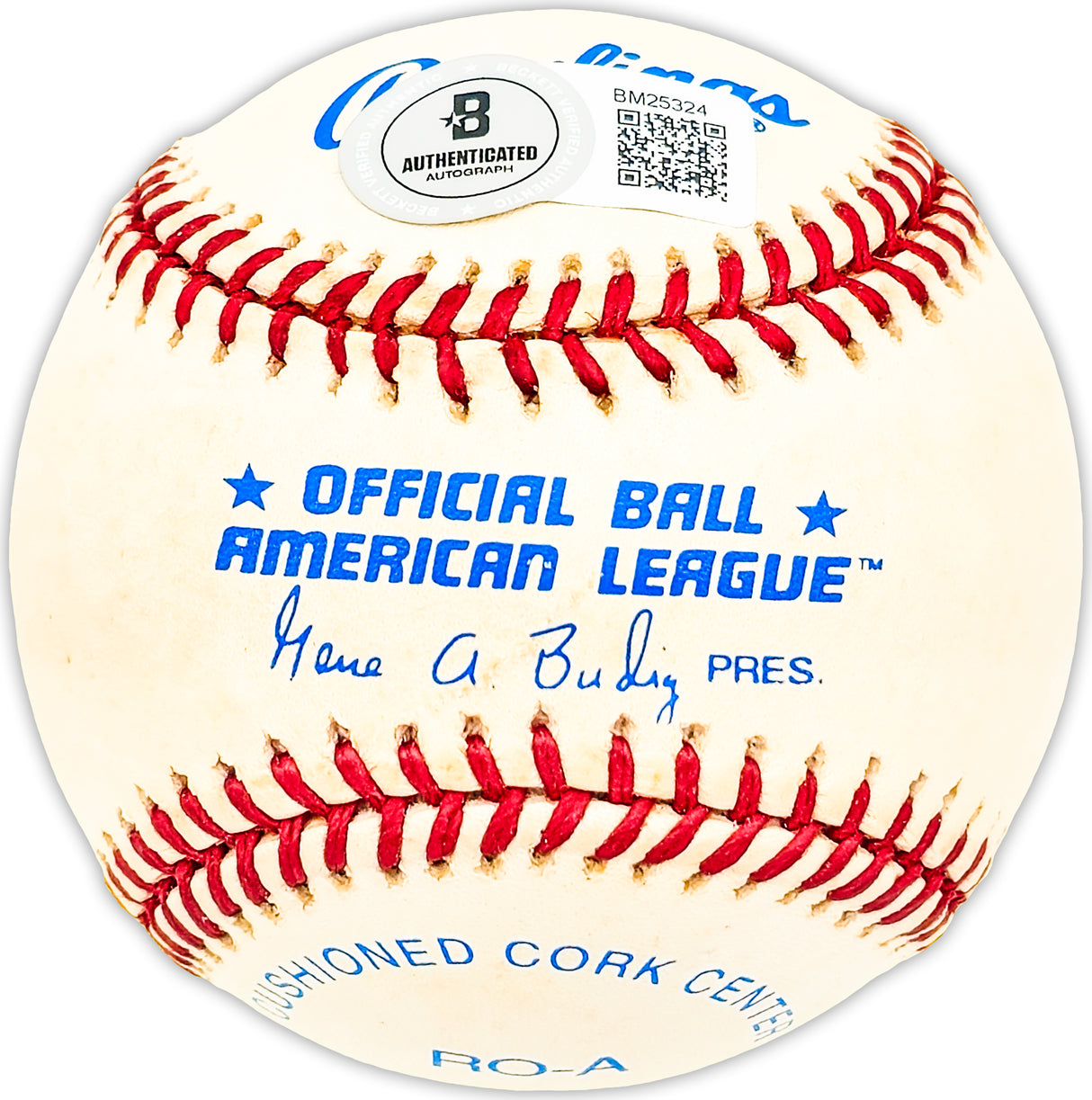 Eli Grba Autographed Official AL Baseball New York Yankees, Los Angeles Angels Beckett BAS QR #BM25324