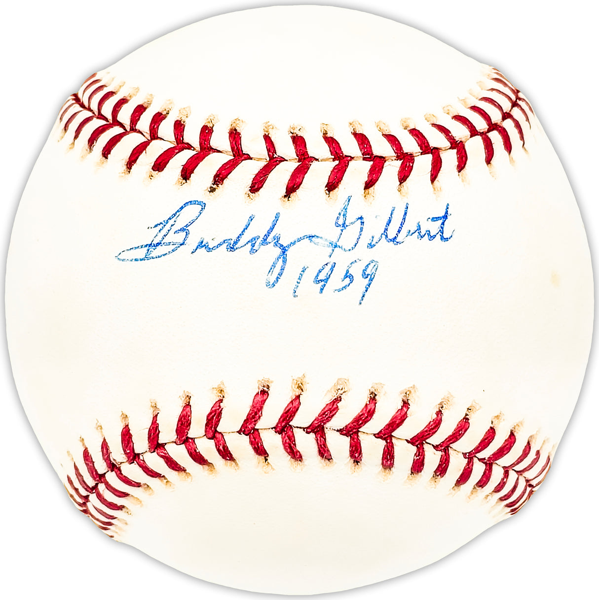 Buddy Gilbert Autographed Official NL Baseball Cincinnati Reds "1959" Beckett BAS QR #BM25353