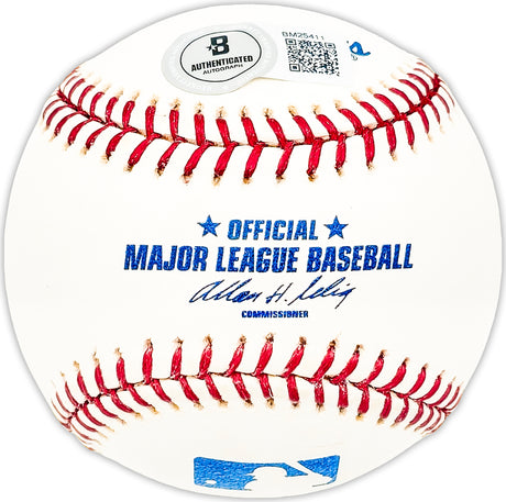 George Strickland Autographed Official MLB Baseball Pittsburgh Pirates, Cleveland Indians Beckett BAS QR #BM25411