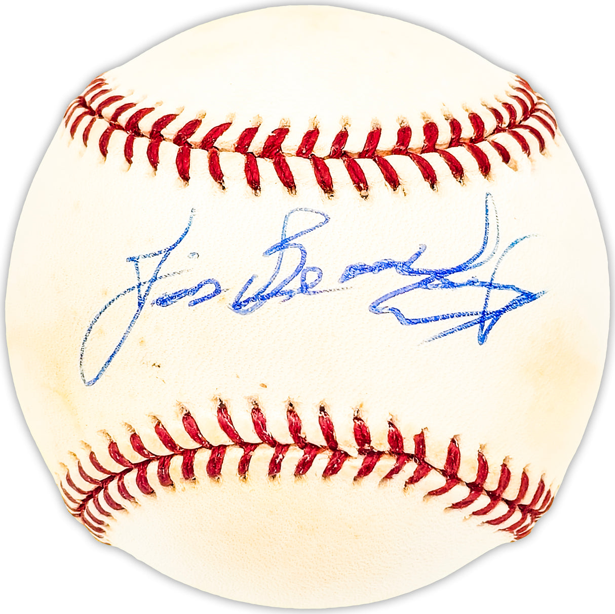 Jim Beauchamp Autographed Official NL Baseball New York Mets, Atlanta Braves Beckett BAS QR #BM25423