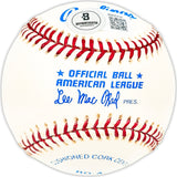 John Castino Autographed Official AL Baseball Minnesota Twins "79 AL ROY" Beckett BAS QR #BM25438