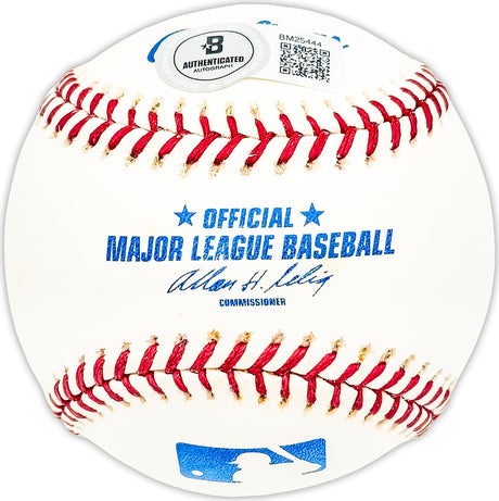 Larry Haney Autographed Official MLB Baseball Baltimore Orioles "66 WS Champs" Beckett BAS QR #BM25444