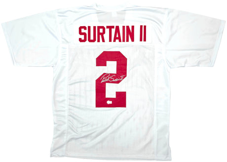 Alabama Crimson Tide Patrick Surtain II Autographed White Jersey Beckett BAS Witness Stock #213092