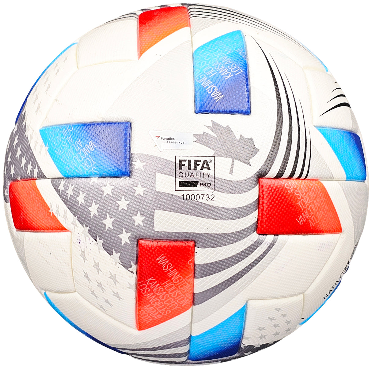 Unsigned 2021 Official MLS Game Match Used White Adidas Nativo Soccer Ball Seattle Sounders Fanatics Holo Stock #213039