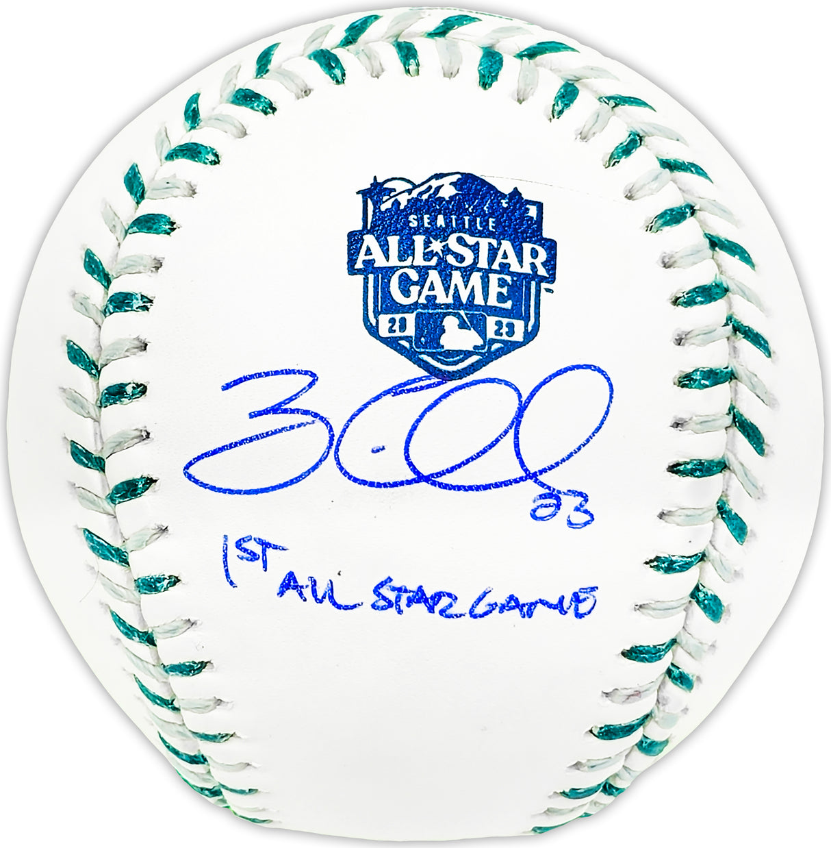 Zac Gallen Autographed Official 2023 All Star Game Logo MLB Game Baseball Arizona Diamondbacks "1st All Star Game" Beckett BAS Witness Stock #227319