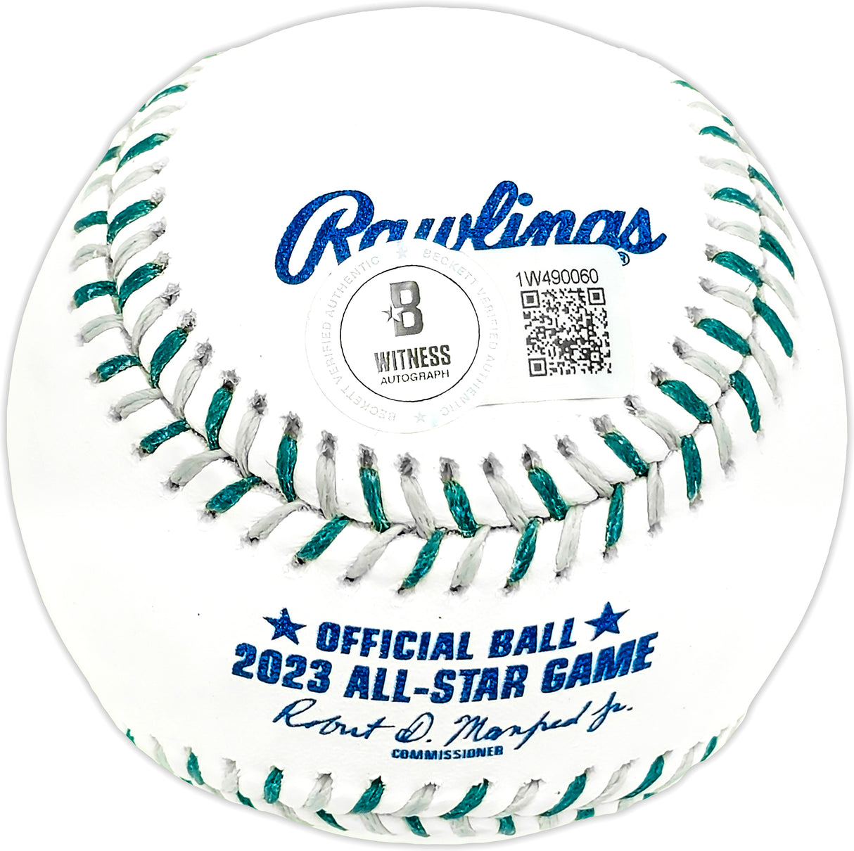 Zac Gallen Autographed Official 2023 All Star Game Logo MLB Game Baseball Arizona Diamondbacks "NL Starting Pitcher" Beckett BAS Witness Stock #227320