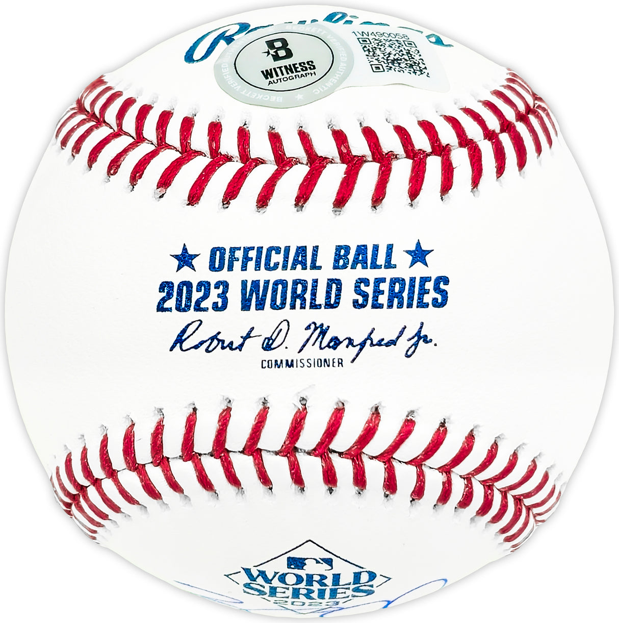 Zac Gallen Autographed Official 2023 World Series Logo MLB Baseball Arizona Diamondbacks "Game 1, 5 Starter" Beckett BAS Witness Stock #227322