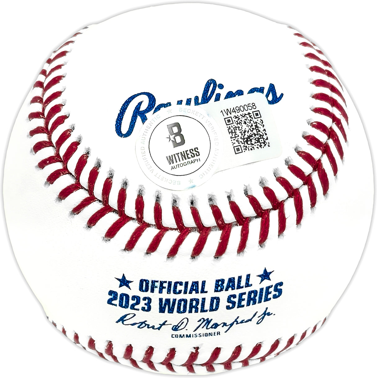 Zac Gallen Autographed Official 2023 World Series Logo MLB Baseball Arizona Diamondbacks "Game 1, 5 Starter" Beckett BAS Witness Stock #227322