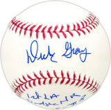 Dick Gray Autographed Official MLB Baseball Los Angeles Dodgers "1st LA Dodgers HR 4-18-58" PSA/DNA #a4A40320