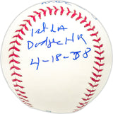 Dick Gray Autographed Official MLB Baseball Los Angeles Dodgers "1st LA Dodgers HR 4-18-58" PSA/DNA #a4A40320