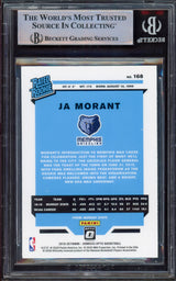 Ja Morant Autographed 2019-20 Donruss Optic Rookie Card #168 Memphis Grizzlies Beckett BAS #15248866