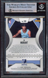 Ja Morant Autographed 2019-20 Panini Prizm Rookie Card #249 Memphis Grizzlies Beckett BAS #15248883