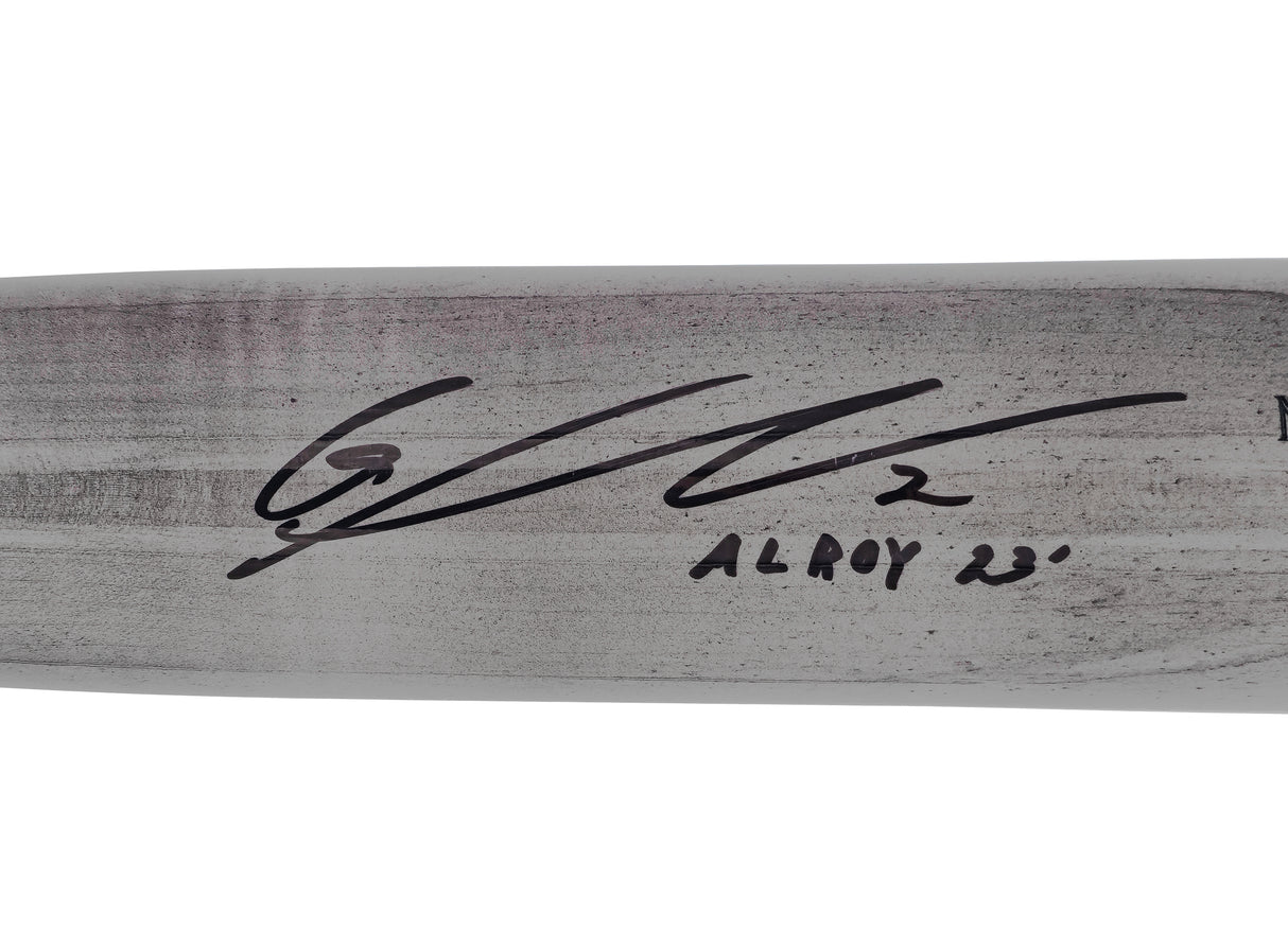 Gunnar Henderson Autographed Gray Chandler Player Model Baseball Bat Baltimore Orioles "AL ROY 23" Beckett BAS Witness Stock #225829