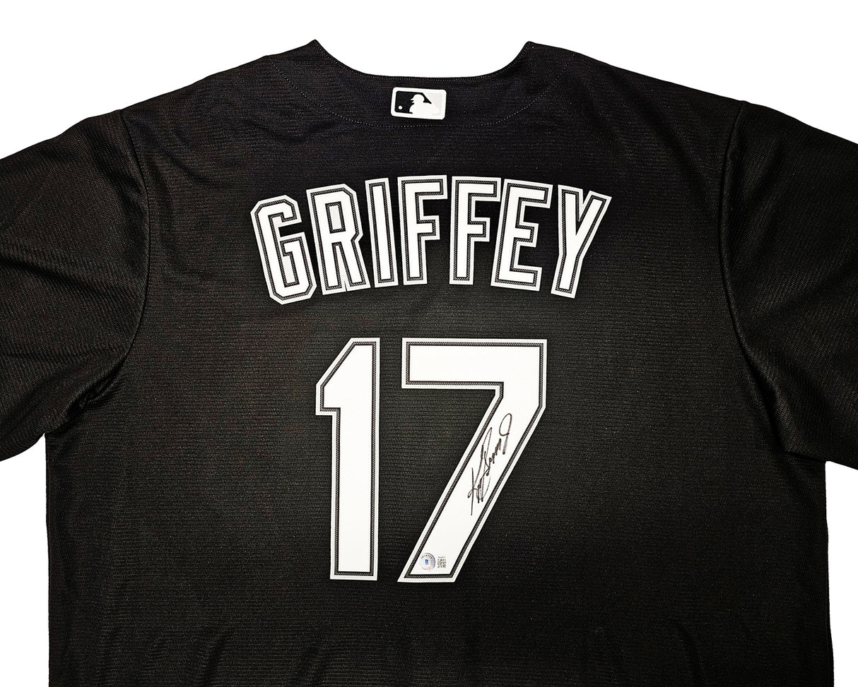 Chicago White Sox Ken Griffey Jr. Autographed Black Nike Jersey Size XL Beckett BAS Witness Stock #212472