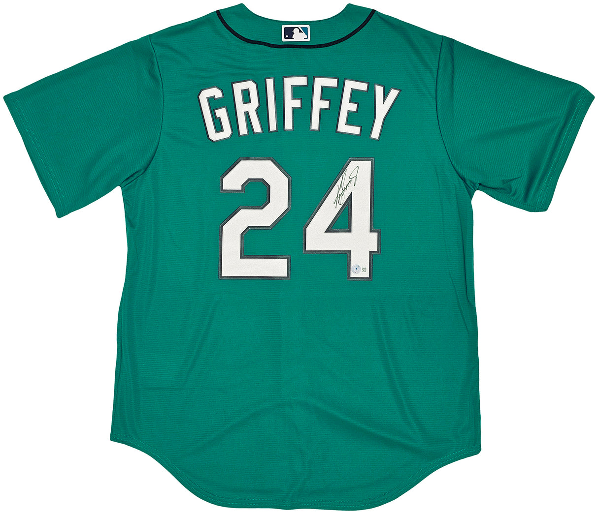 Seattle Mariners Ken Griffey Jr. Autographed Teal Nike Jersey Size L Beckett BAS Witness Stock #212481