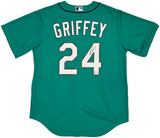 Seattle Mariners Ken Griffey Jr. Autographed Teal Nike Jersey Size L Beckett BAS Witness Stock #212481