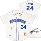 Seattle Mariners Ken Griffey Jr. Autographed White Authentic Mitchell & Ness 1989 Authentic Cooperstown Collection Jersey Size XL Beckett BAS Witness Stock #212478