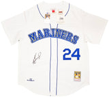 Seattle Mariners Ken Griffey Jr. Autographed White Authentic Mitchell & Ness 1989 Authentic Cooperstown Collection Jersey Size XL Beckett BAS Witness Stock #212478