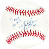 John Lester Autographed Official MLB Baseball Boston Red Sox, Chicago Cubs "To Zach" Beckett BAS QR #BH039063