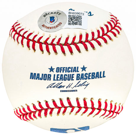 Apolo Ohno Autographed Official MLB Baseball Team USA Olymics Spped Skating "To Zach" Beckett BAS QR #BH039072