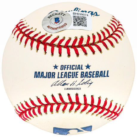 Kazuhiro Sasaki Autographed Official MLB Baseball Seattle Mariners Beckett BAS QR #BH039074