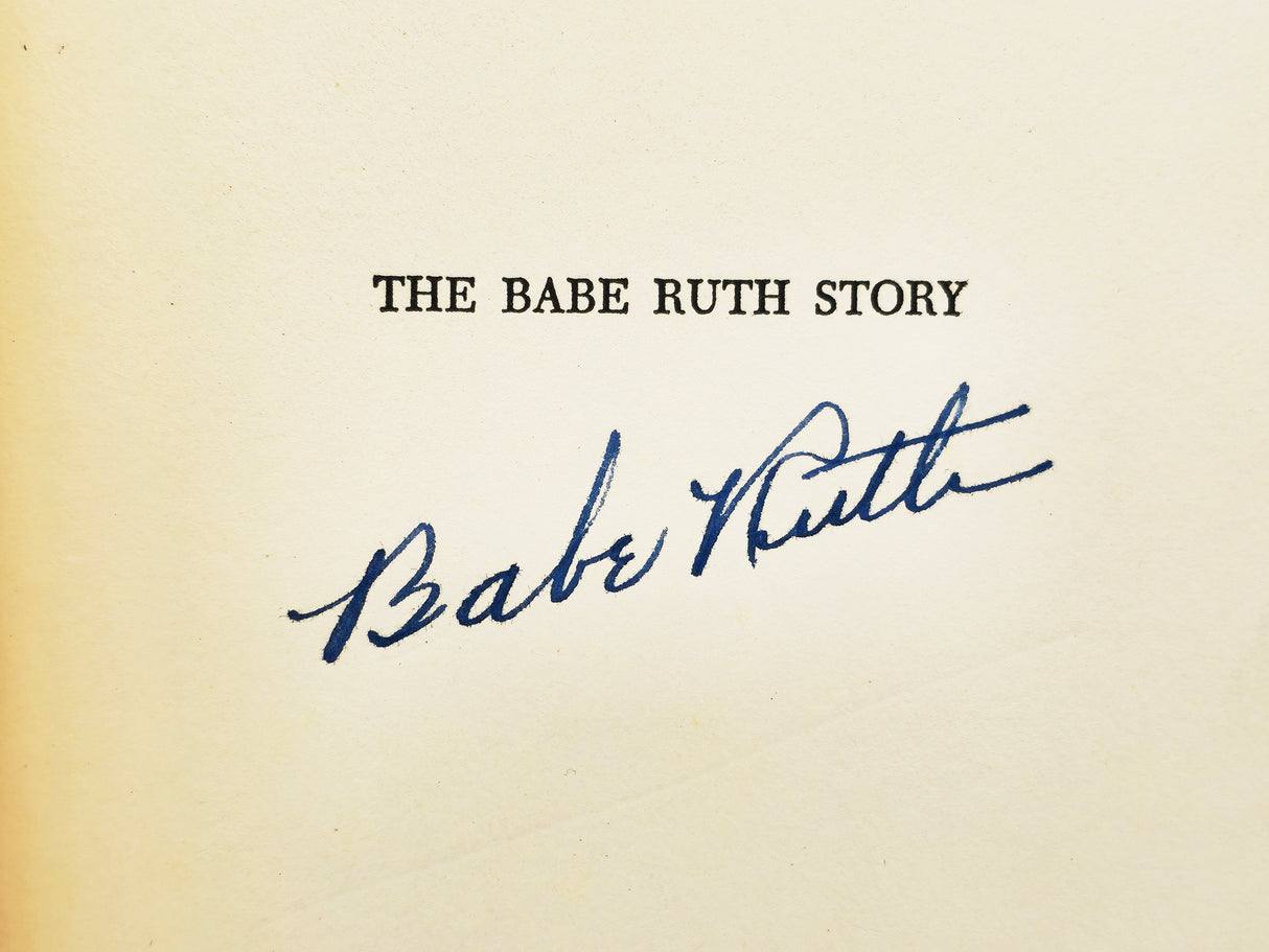 Babe Ruth Autographed The Babe Ruth Story' Book New York Yankees Auto Grade Mint 9 JSA & Beckett BAS #AC41288