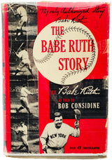 Babe Ruth Autographed The Babe Ruth Story' Book New York Yankees Auto Grade Mint 9 JSA & Beckett BAS #AC41288