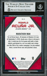 Ronald Acuna Jr. Autographed 2019 Topps Player Highlights Card #RA-9 Atlanta Braves Beckett BAS #16710590