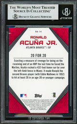 Ronald Acuna Jr. Autographed 2019 Topps Player Highlights Card #RA-14 Atlanta Braves Beckett BAS #16710606