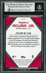 Ronald Acuna Jr. Autographed 2019 Topps Player Highlights Card #RA-29 Atlanta Braves Beckett BAS #16710682