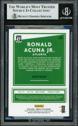 Ronald Acuna Jr. Autographed 2020 Donruss Optic Card #199 Atlanta Braves Beckett BAS #16710831