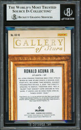 Ronald Acuna Jr. Autographed 2021 Diamond Kings Gallery of Stars Card #GS10 Atlanta Braves Beckett BAS #16711021