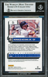 Ronald Acuna Jr. Autographed 2022 Donruss Card #121 Atlanta Braves Beckett BAS #16711145