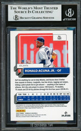 Ronald Acuna Jr. Autographed 2022 Donruss Variations Card #121 Atlanta Braves Beckett BAS #16711153